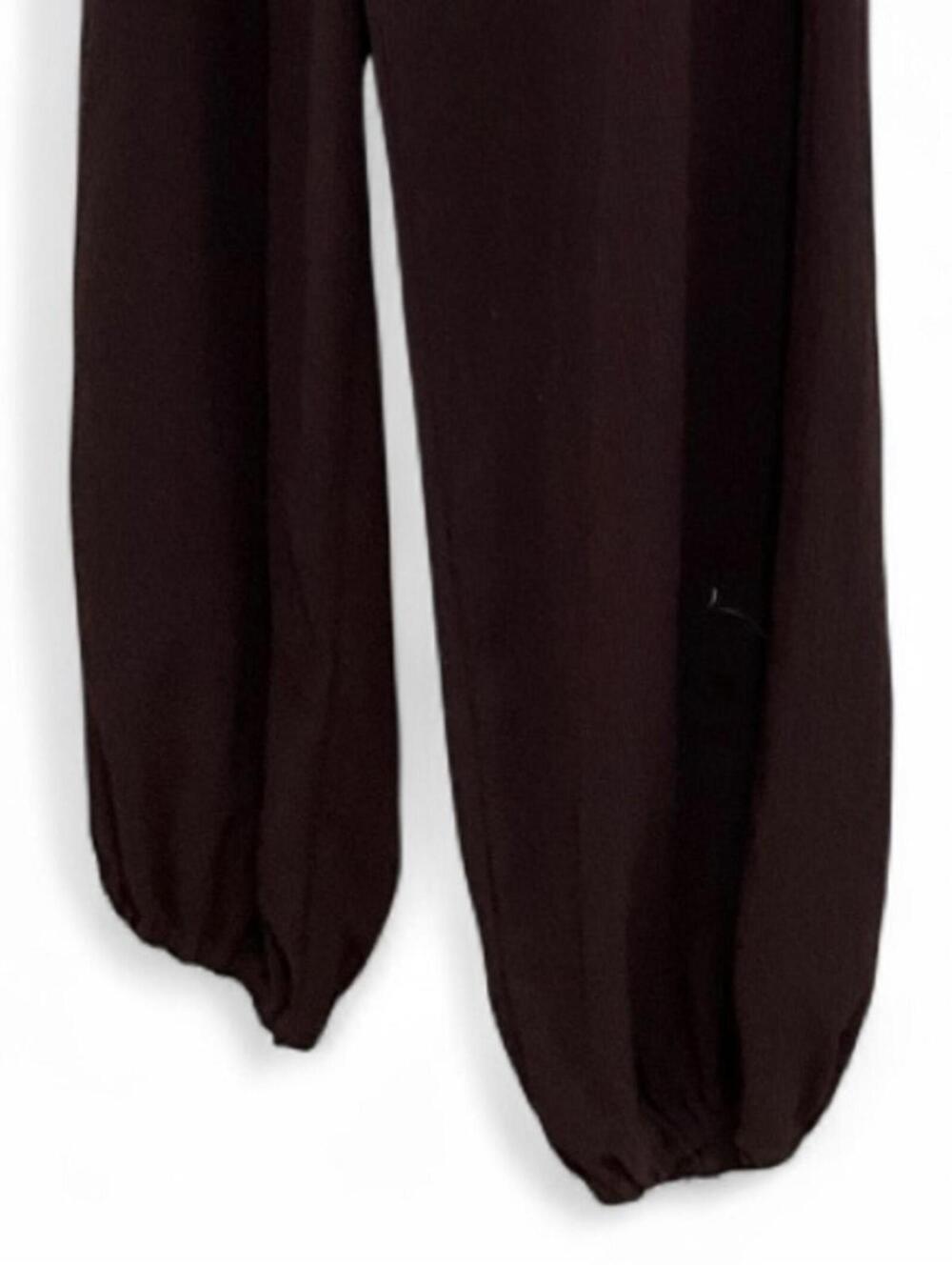 NWT DIVIDED by H&M | SZ XXS | Burgundy Crinkled Balloon-Leg Harem Pants - Picture 7 of 10